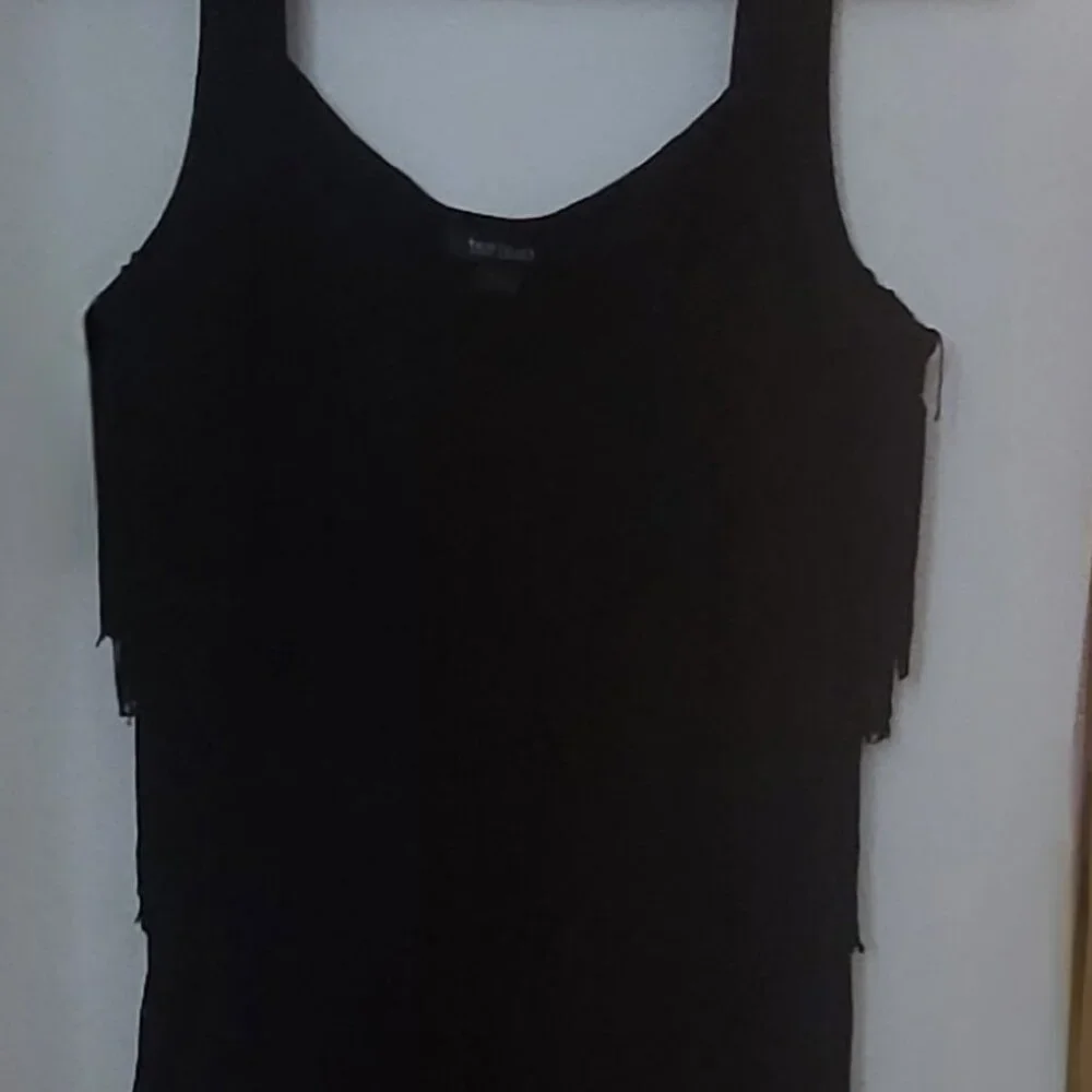 Black Sheath Fringe Mini Dress - White House Black Market - Picture 4 of 4